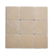 4 x 4 IVORY Tumbled Tile